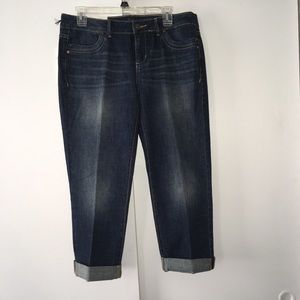 NWT SimplyVera Roll Cuff Capri